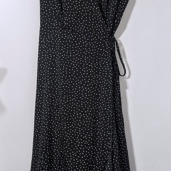 Polka Dot Maxi Wrap Dress, Size XL - Picture 2 of 3